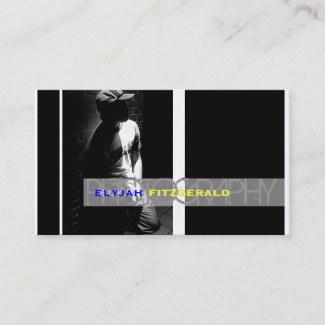 photo template, DIY colours+DIY fonts Business Card (Front)