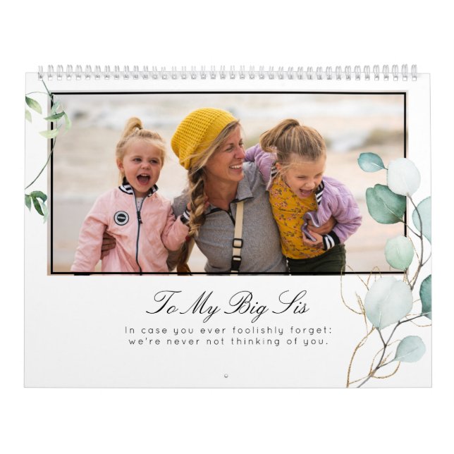 Photo Template Greenery Sister ID931 Calendar (Cover)