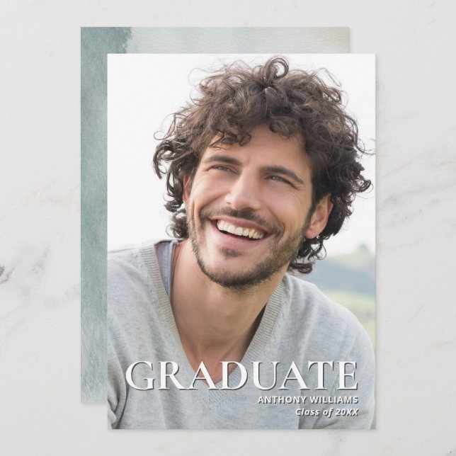 Photo Template Modern Graduation Paty Celebration (Front/Back)