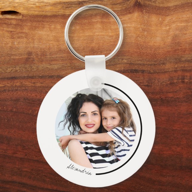 Photo Template, Mum, I Am  Key Ring (Front)