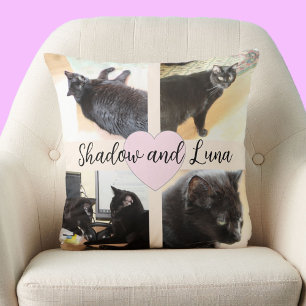 Photo Template Pet Friends With Custom Name Cushion