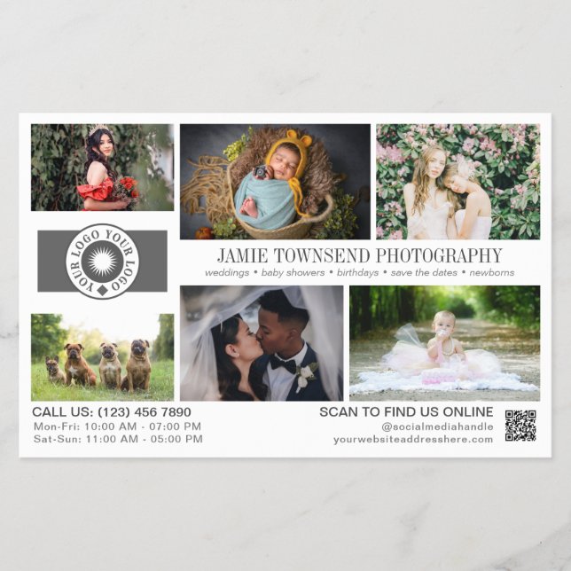 Photo Template Professional Photography Business Flyer (Front)
