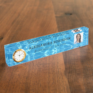Photo Template Water theme Desk Name Plate