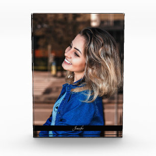 Photo Template with Name Shelf Decor Block