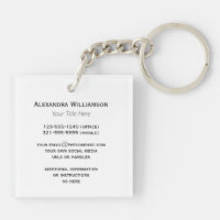 Photo Text Double Sided Business Card Square