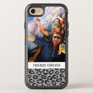 Photo & Text lace with leopard pattern OtterBox Symmetry iPhone 8/7 Case