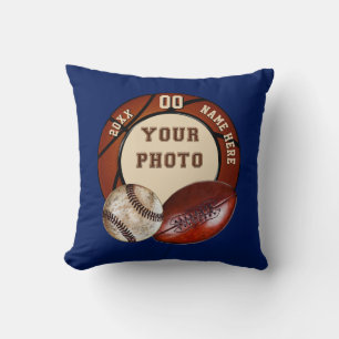 PHOTO, TEXT Sports Themed Gifts for Sports Lovers Cushion