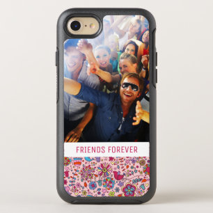 Photo & Text Spring pattern with flowers OtterBox Symmetry iPhone 8/7 Case