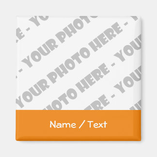Photo & Text Square Magnet - Create Your Own