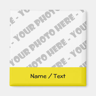 Photo & Text Square Magnet - Create Your Own