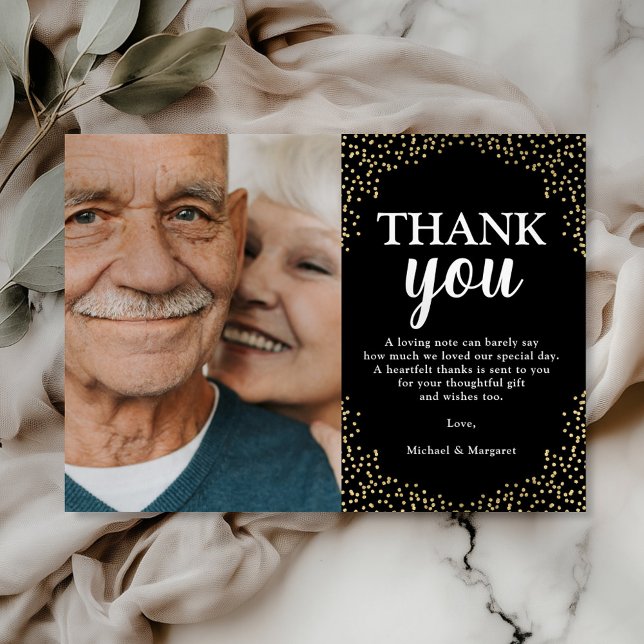 Photo Thank You Black Gold Card (Creator Uploaded)