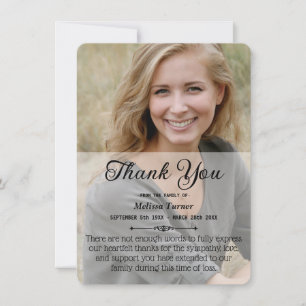 Photo Thank You Card Sympathy