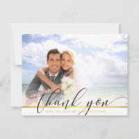 PHOTO THANK YOU modern luxe callligraphy script