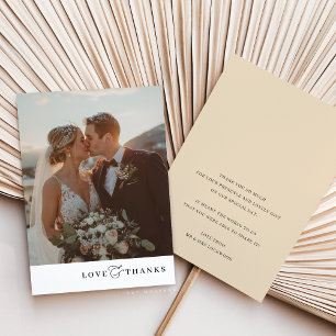 PHOTO THANK YOU photo modern elegant ampersand Card