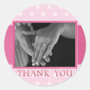 Photo Thank You Sticker/Seal Classic Round Sticker
