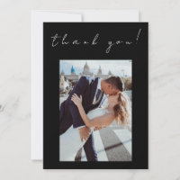 Photo Thank you Wedding Card-Twin Flame Symbol-