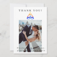 Photo Thank you Wedding Card-Twin Flames-