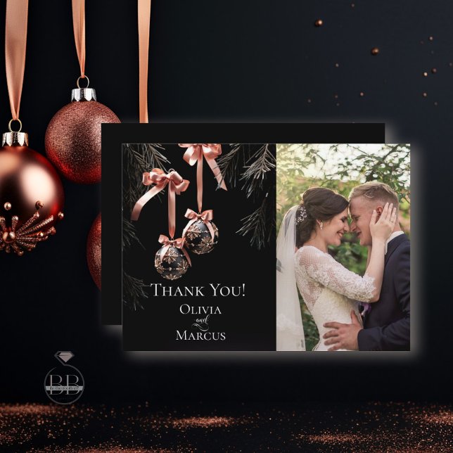  PHOTO THANK YOU | Winter Pink and Onyx Baubles (Creator Uploaded)