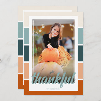 Photo Thanksgiving Greeting Card Dinner Invitation
