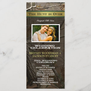 Photo The Hunt is Over Camo Wedding Programs