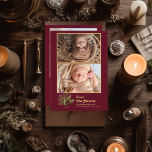 Photo The More The Merrier Birth  Holiday Card