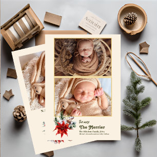 Photo The More The Merrier Birth Holiday Card