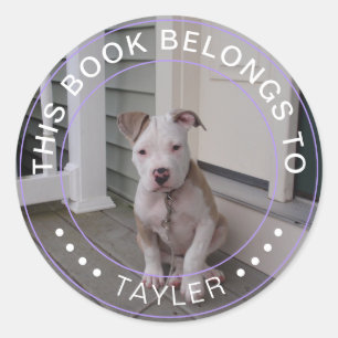 Photo This Book Belongs To Classic Round Sticker