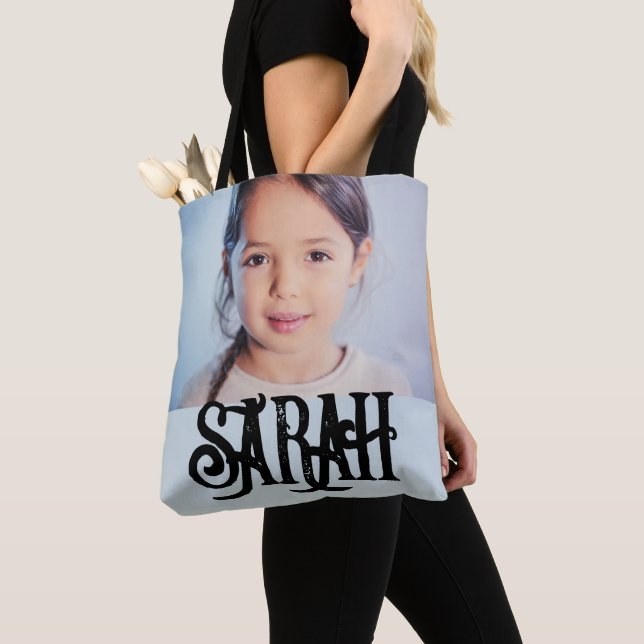 PHOTO TOTE CUSTOM PERSONALIZED YOUR CHILD BAG (Close Up)
