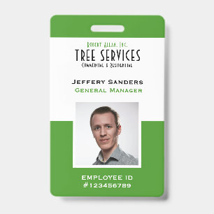 Photo Tree Service Employee Badge ID Badge
