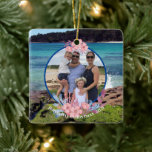 Photo Tropical Beach Christmas Ornament<br><div class="desc">Photo Tropical Beach Christmas Ornament features the turquoise waters of Jervis Bay on the coast of Sydney, Australia. This ceramic ornament is customizable so you can change the text to add your own name, date and details, and change the image to your own family or pet photo. You can also...</div>