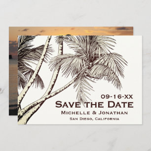 PHOTO Tropical Palm Tree Beach Wedding Save The Date