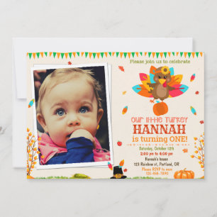 Photo Turkey birthday invitation Turkey invitation