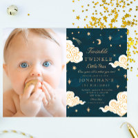 photo Twinkle Little Stars Cute Moon 1st Birthday