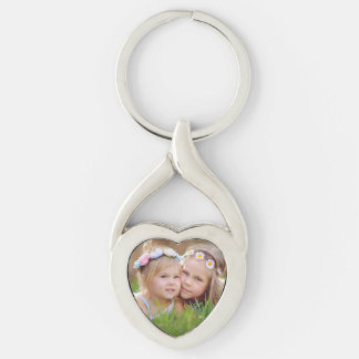 Photo Twisted Heart Metal Keychain