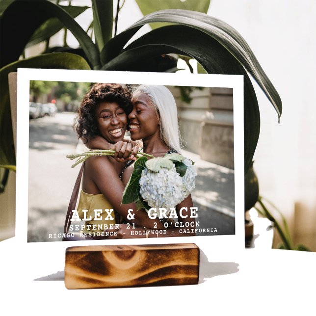 Photo Typography Simple Gay Save The Date Wedding (Creator Uploaded)