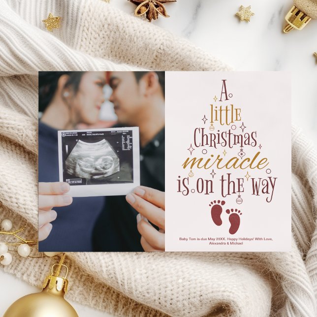 Photo Ultrasound Christmas Pregnancy Announcement (Creator Uploaded)