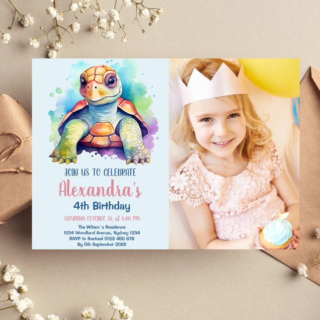 Photo Under the Sea Ocean Animals Birthday Invitation (Creator Uploaded)