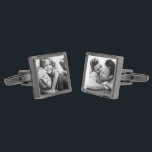 Photo Upload Design Your Own Add Image Mismatched Gunmetal Finish Cufflinks<br><div class="desc">Photo upload cufflinks,  for wedding,  groom,  dad or groomsmen,  featuring simple to use template with two mismatched pictures. Easily add your favorite images and design your cufflinks,  for men or women,  today.</div>