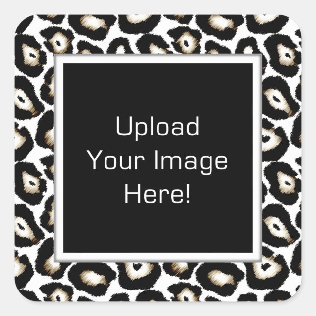 Photo Upload Snow Leopard Frame Stickers (Front)