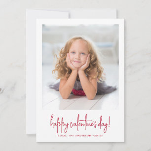 Photo Valentine's Day   Elegant Stylish Script Holiday Card