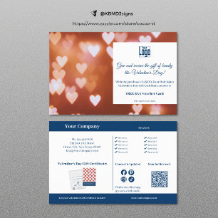 Photo Valentine's Day Promotion Blue White Flyer