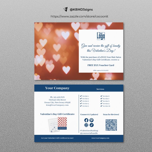 Photo Valentine's Day Promotion Blue White Flyer (Photo Valentine's Day Promotion Blue White Flyer)
