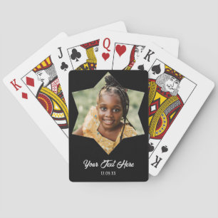 Photo Vertical Custom Text Playing Cards