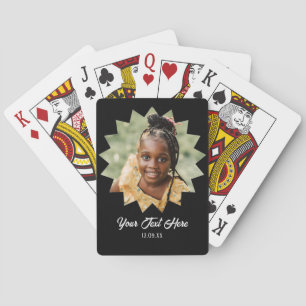 Photo Vertical Custom Text Playing Cards