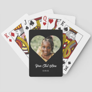 Photo Vertical Custom Text Playing Cards