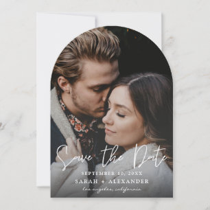 Photo - Vertical Save the Date Arc Invitation