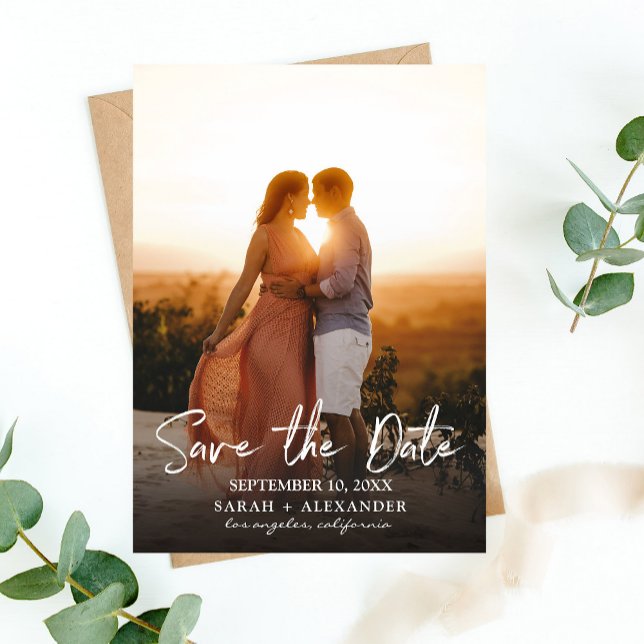 Photo - Vertical Save the Date & Handwriting 2 Invitation (Creator Uploaded)