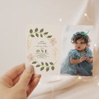 Photo Vintage Celestial Botanical 1st Birthday