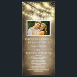 Photo Vintage Country Rustic Tree Wedding Programs<br><div class="desc">Photo Vintage Country Rustic Tree Wedding Programs - features a vintage grunge background with tree branches at the top and string lights.  Change the demo photo to one of your own.</div>