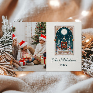 Photo Vintage Tarot Christmas Holiday Card